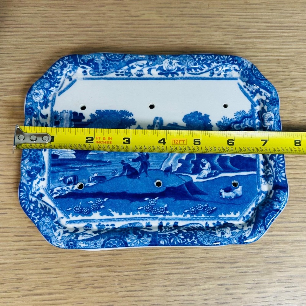 Vintage c1930 Copeland Spode Blue Italian Hygienic Cheese Dish Keeper England - Picture 13 of 16